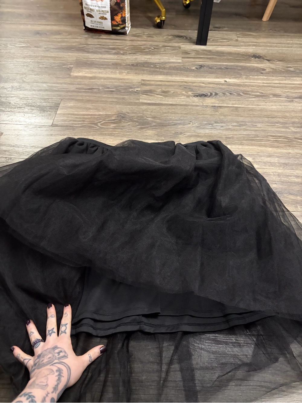 Y2K Vintage Lane Bryant Tulle Tutu Layered Balletcore Mini Skirt (Black) 18/20 - Picture 4 of 8
